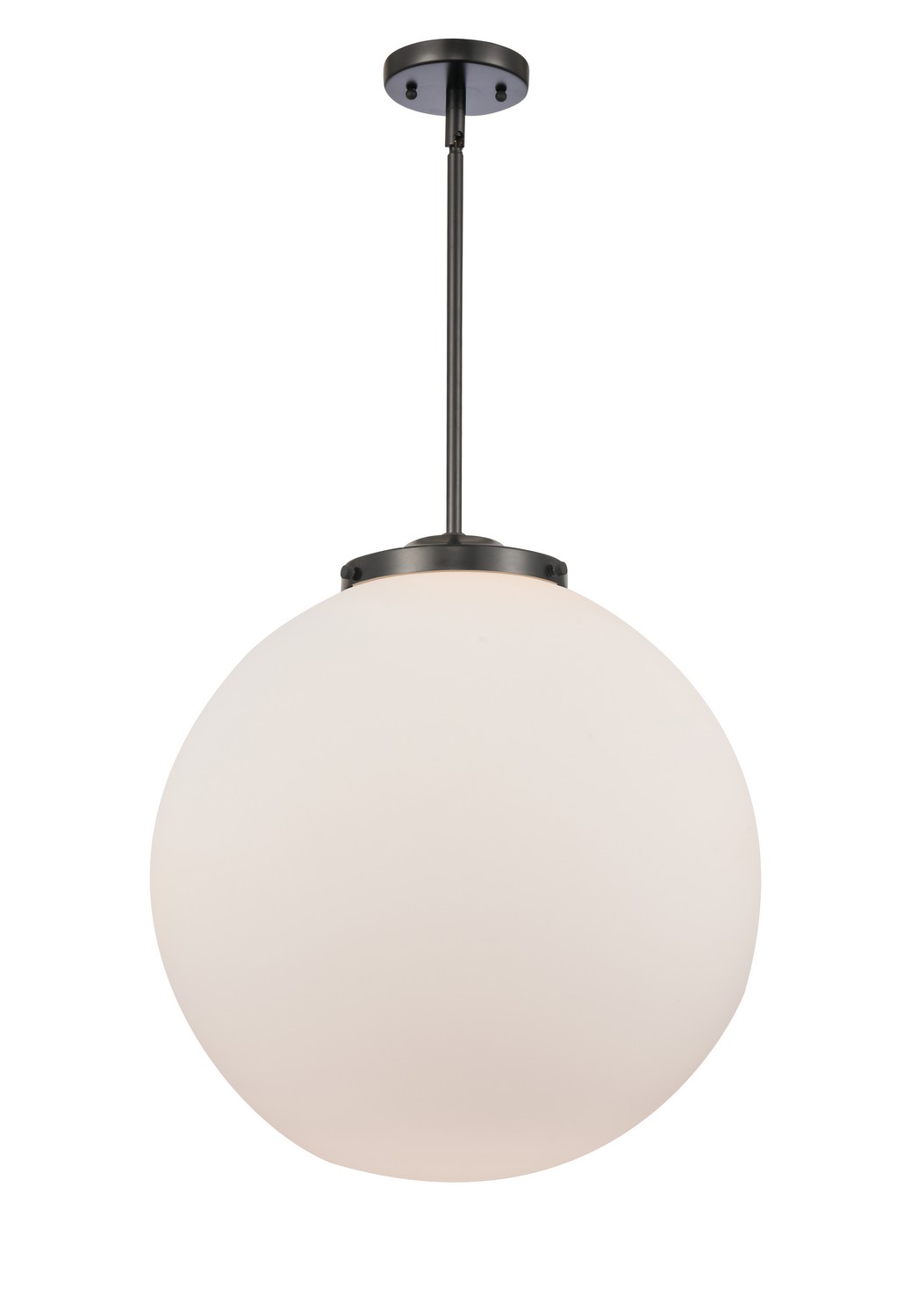 One Light Pendant by Innovations - Essex Collection, Matte Black Finish - 221-1S-BK-G201-18
