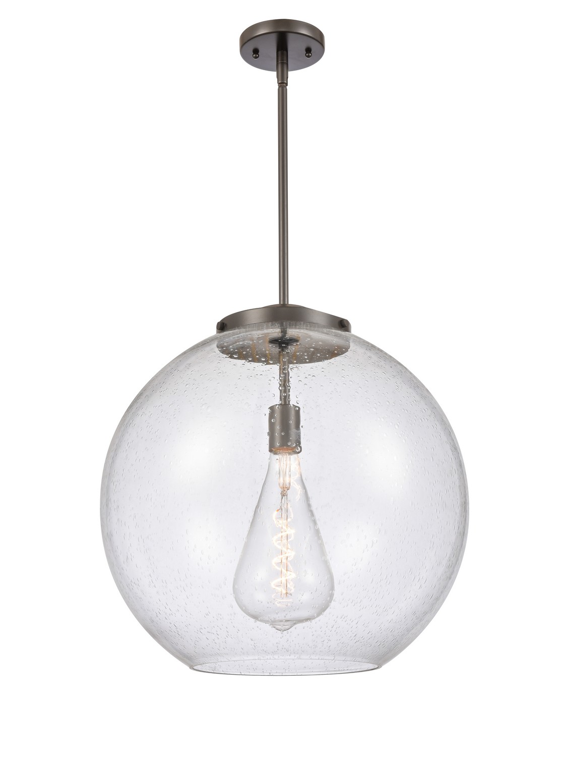 One Light Pendant by Innovations - Essex Collection, Oil Rubbed Bronze Finish - 221-1S-OB-G124-18