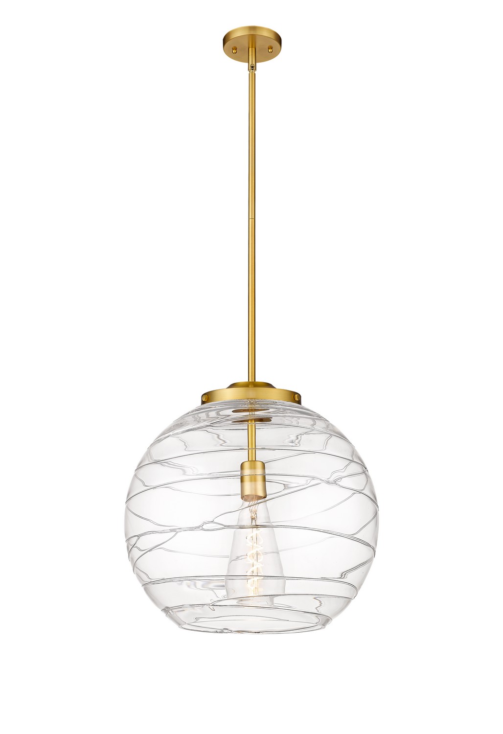 LED Pendant by Innovations - Essex Collection, Satin Gold Finish - 221-1S-SG-G1213-16-BB-95-LED