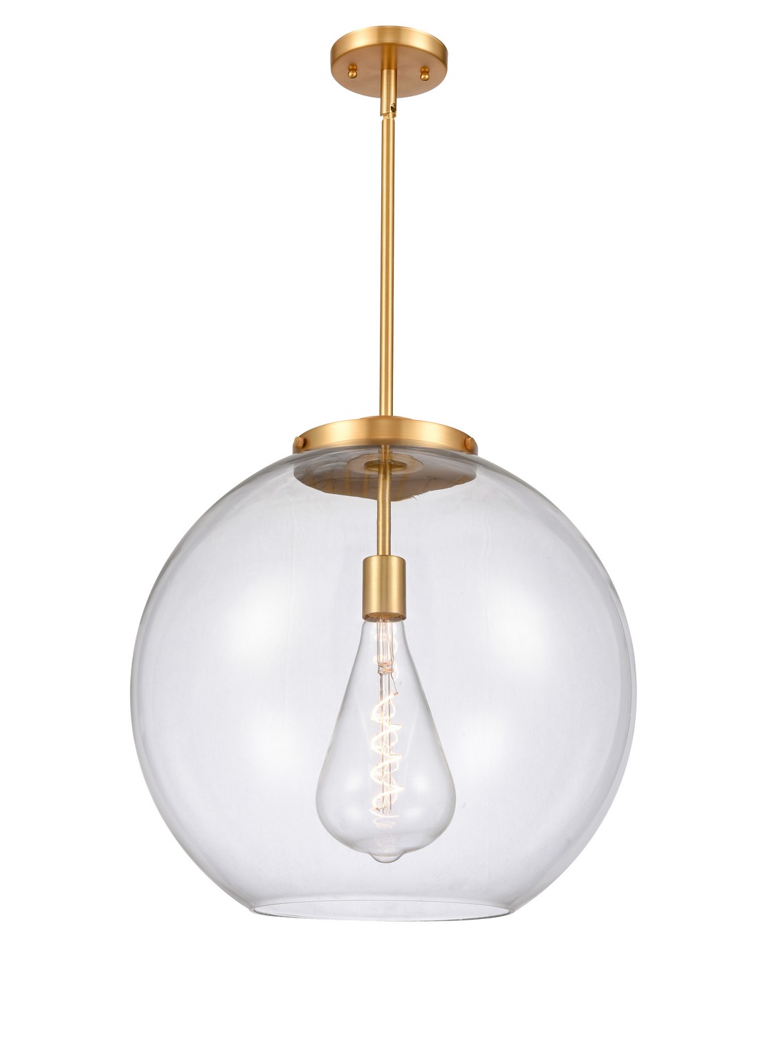 LED Pendant by Innovations - Essex Collection, Satin Gold Finish - 221-1S-SG-G122-18-LED