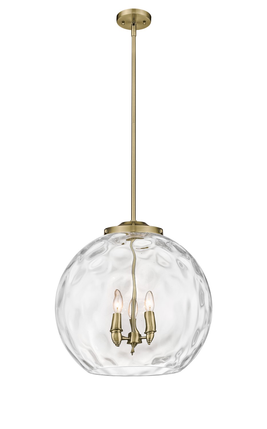 Three Light Pendant by Innovations - Essex Collection, Antique Brass Finish - 221-3S-AB-G1215-18