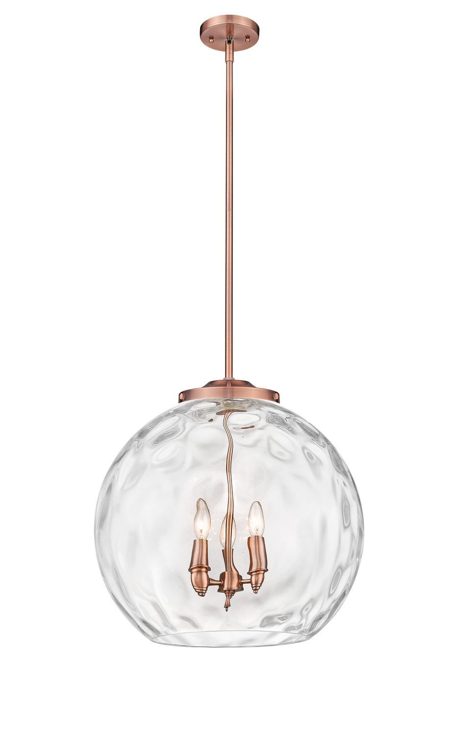 Three Light Pendant by Innovations - Essex Collection, Antique Copper Finish - 221-3S-AC-G1215-18
