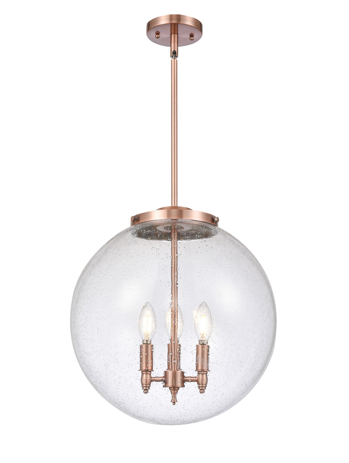 Three Light Pendant by Innovations - Essex Collection, Antique Copper Finish - 221-3S-AC-G204-16