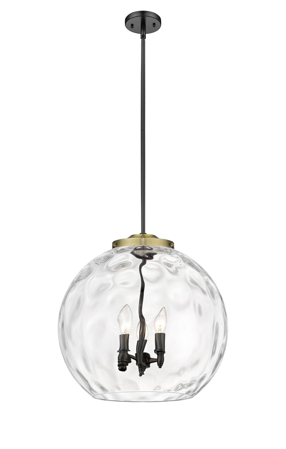 Three Light Pendant by Innovations - Essex Collection, Black Antique Brass Finish - 221-3S-BAB-G1215-18