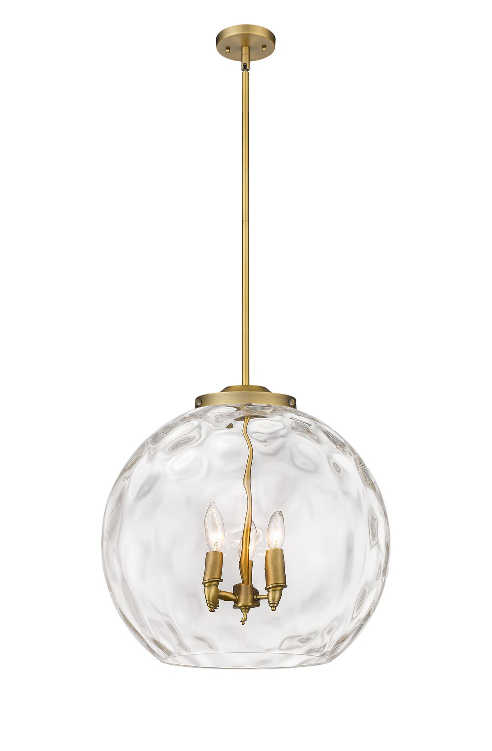 Three Light Pendant by Innovations - Essex Collection, Brushed Brass Finish - 221-3S-BB-G1215-18