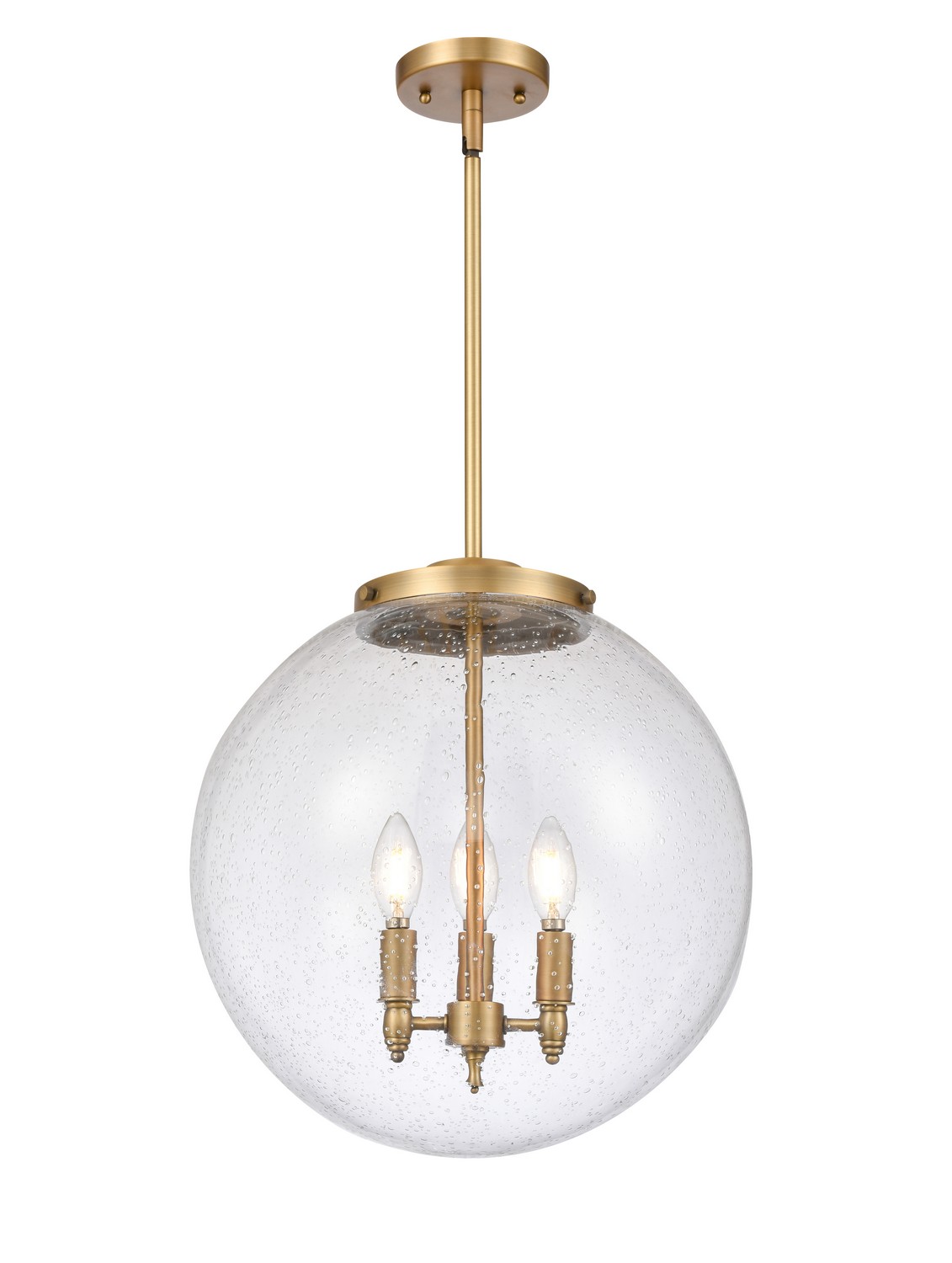 LED Pendant by Innovations - Essex Collection, Brushed Brass Finish - 221-3S-BB-G204-16-LED