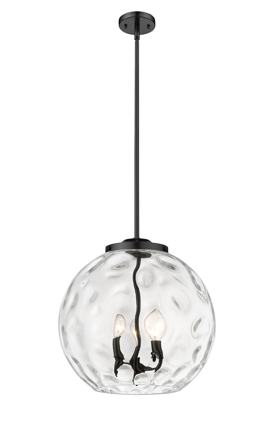 Three Light Pendant by Innovations - Essex Collection, Matte Black Finish - 221-3S-BK-G1215-16