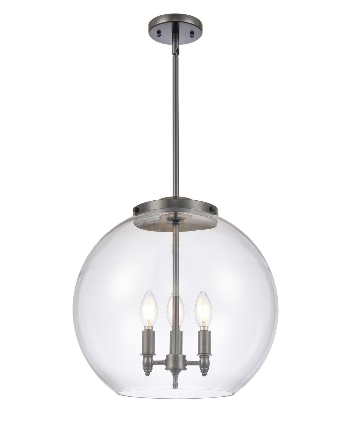 LED Pendant by Innovations - Essex Collection, Matte Black Finish - 221-3S-BK-G122-16-LED