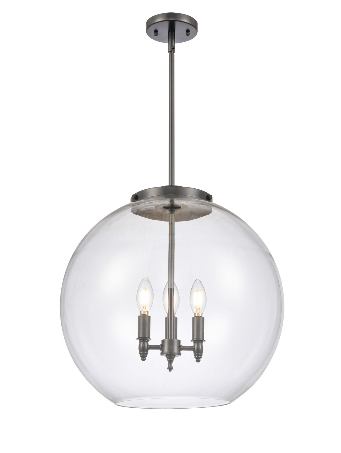 LED Pendant by Innovations - Essex Collection, Matte Black Finish - 221-3S-BK-G122-18-LED