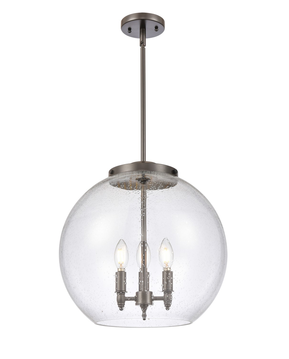 Three Light Pendant by Innovations - Essex Collection, Oil Rubbed Bronze Finish - 221-3S-OB-G124-16