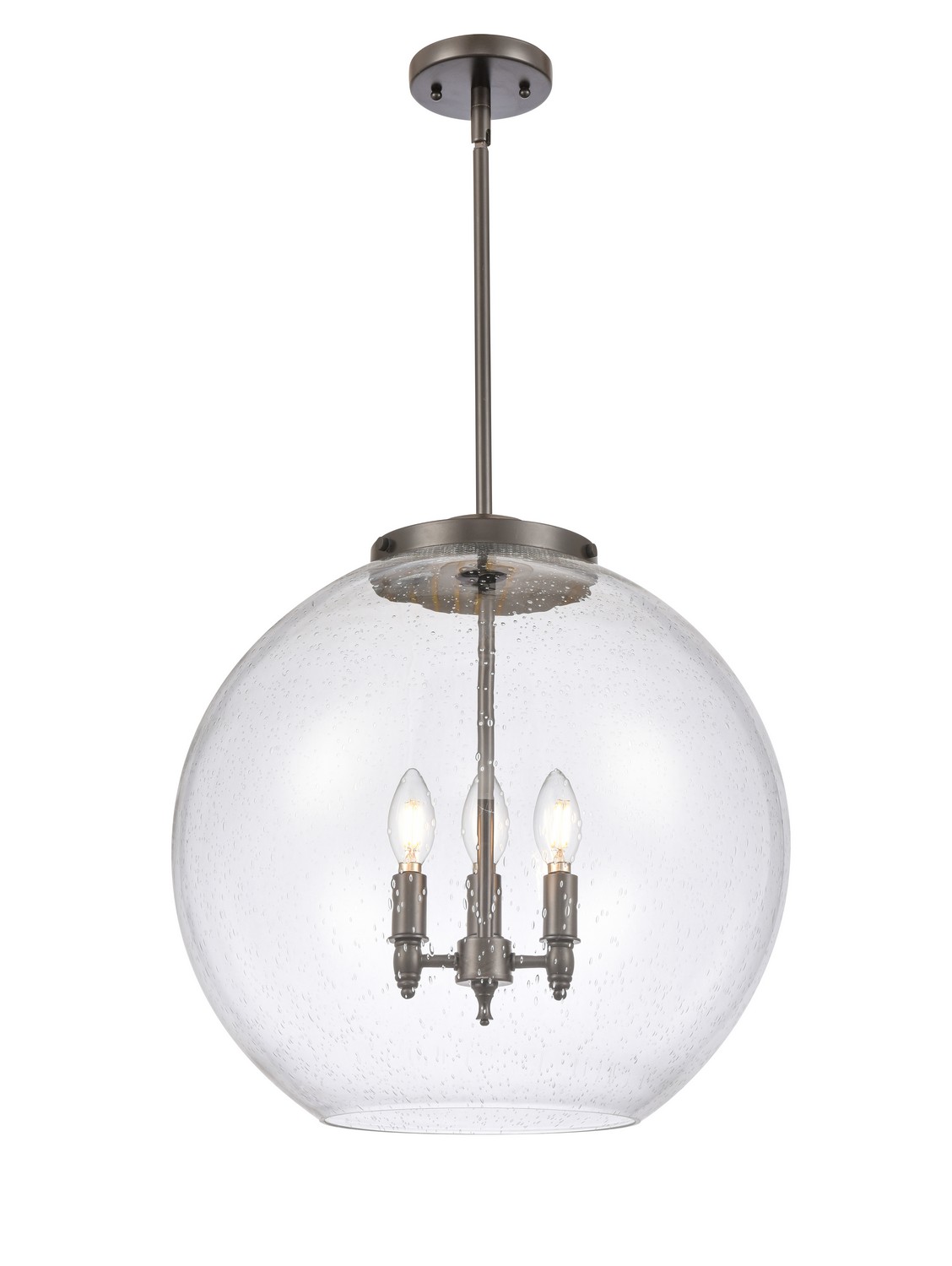Three Light Pendant by Innovations - Essex Collection, Oil Rubbed Bronze Finish - 221-3S-OB-G124-18