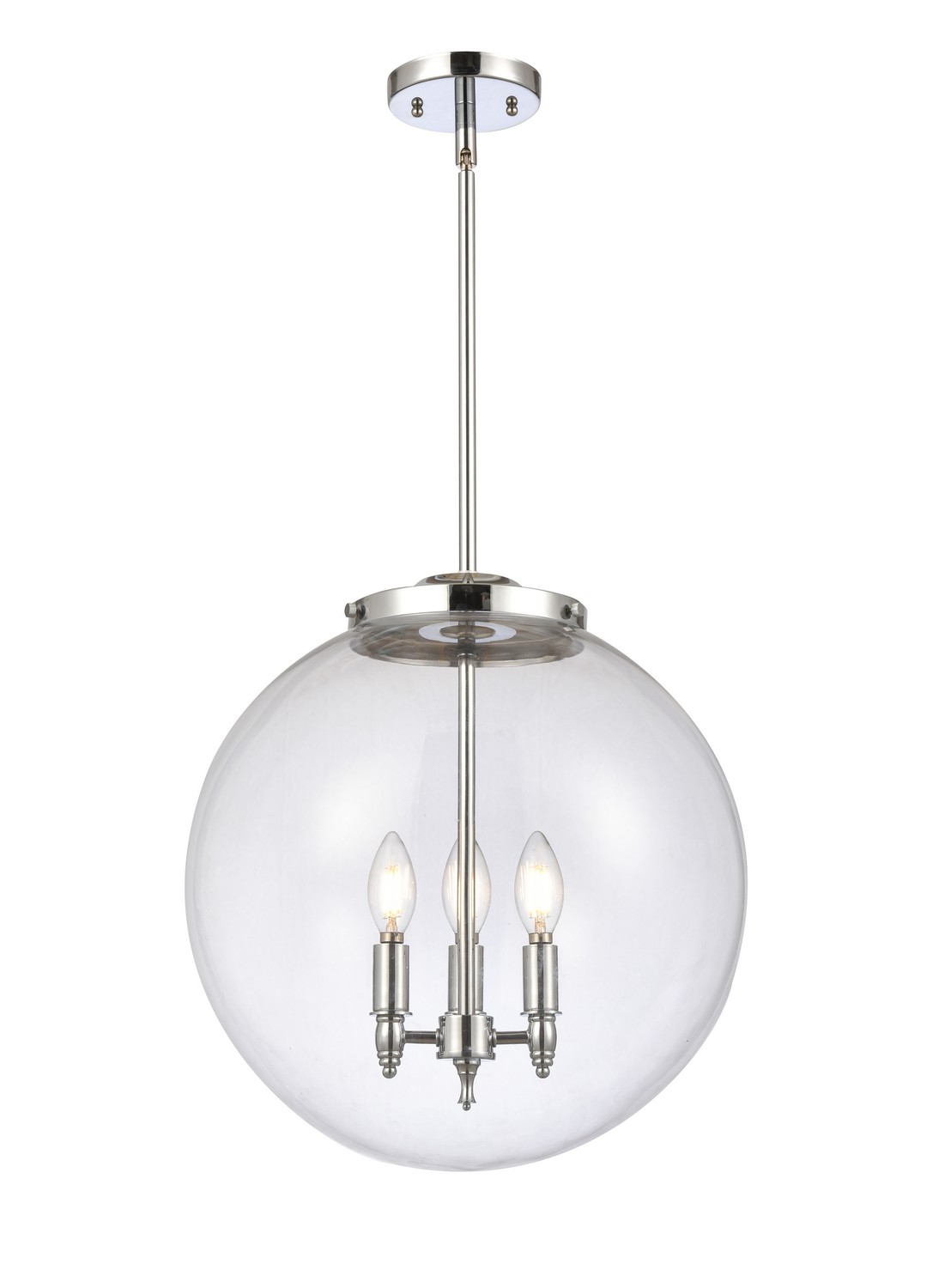Three Light Pendant by Innovations - Essex Collection, Polished Chrome Finish - 221-3S-PC-G202-16