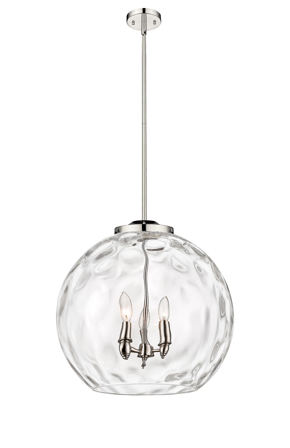 Three Light Pendant by Innovations - Essex Collection, Polished Nickel Finish - 221-3S-PN-G1215-18