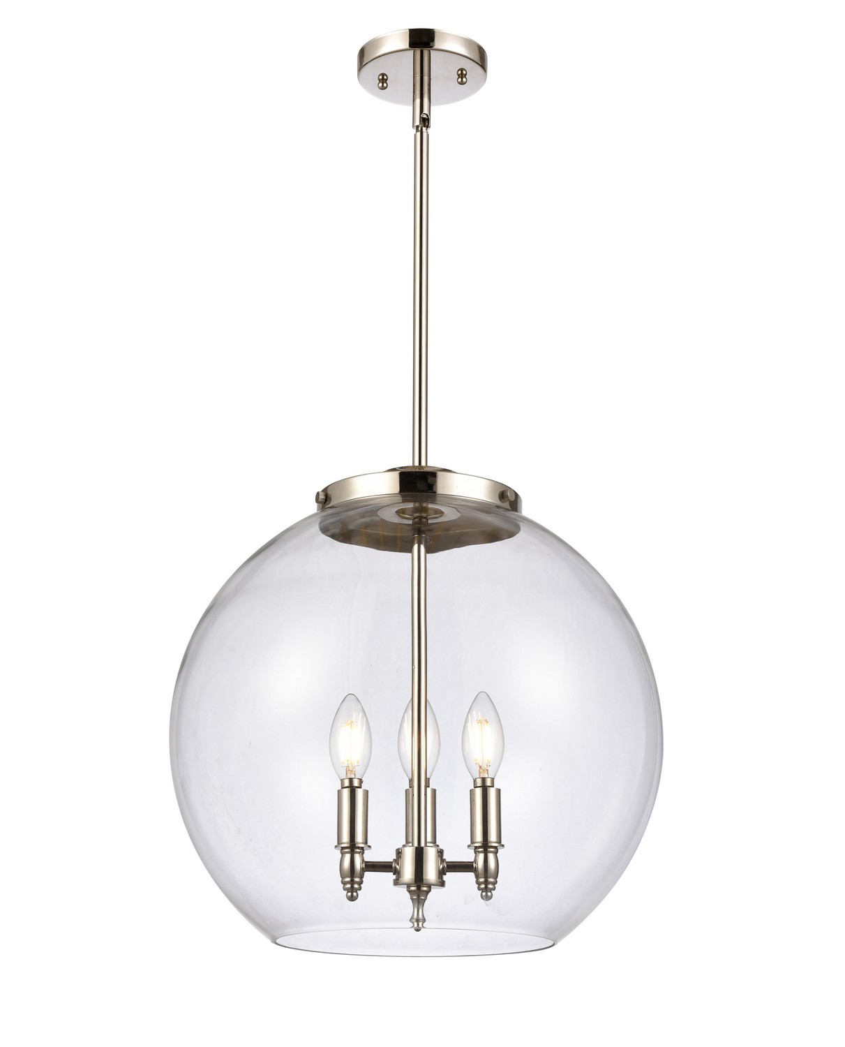 LED Pendant by Innovations - Essex Collection, Polished Nickel Finish - 221-3S-PN-G122-16-LED