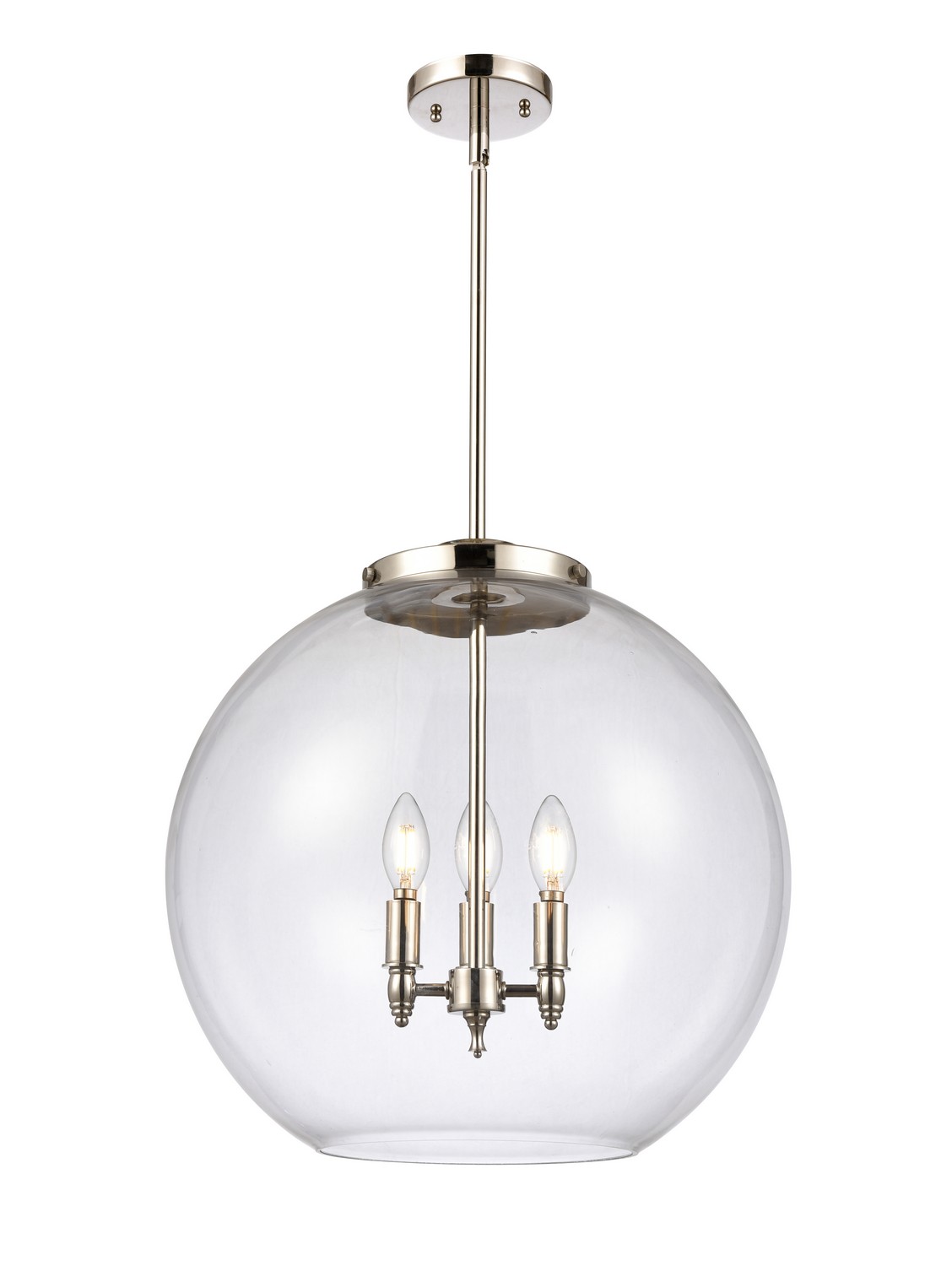 LED Pendant by Innovations - Essex Collection, Polished Nickel Finish - 221-3S-PN-G122-18-LED