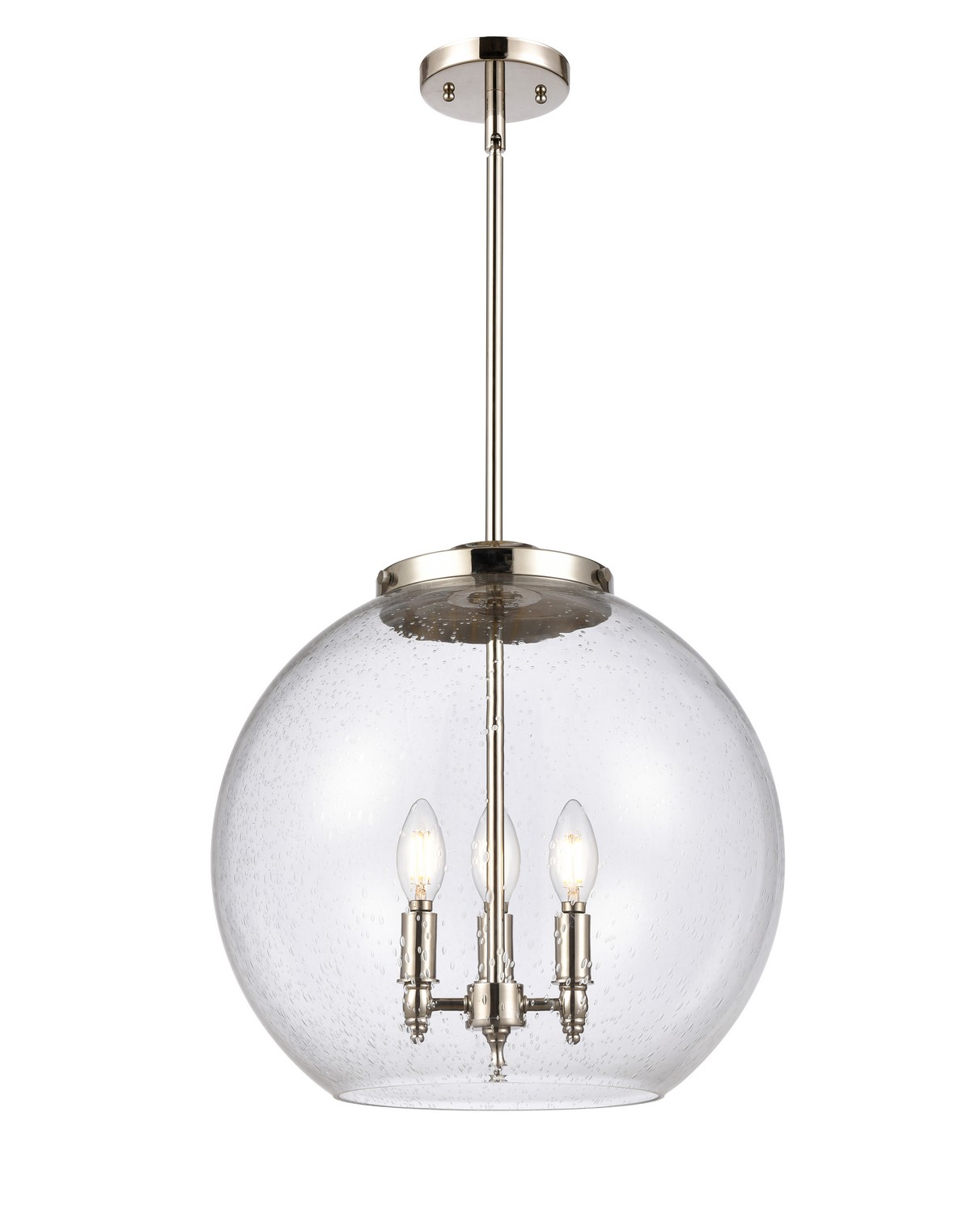 Three Light Pendant by Innovations - Essex Collection, Polished Nickel Finish - 221-3S-PN-G124-16