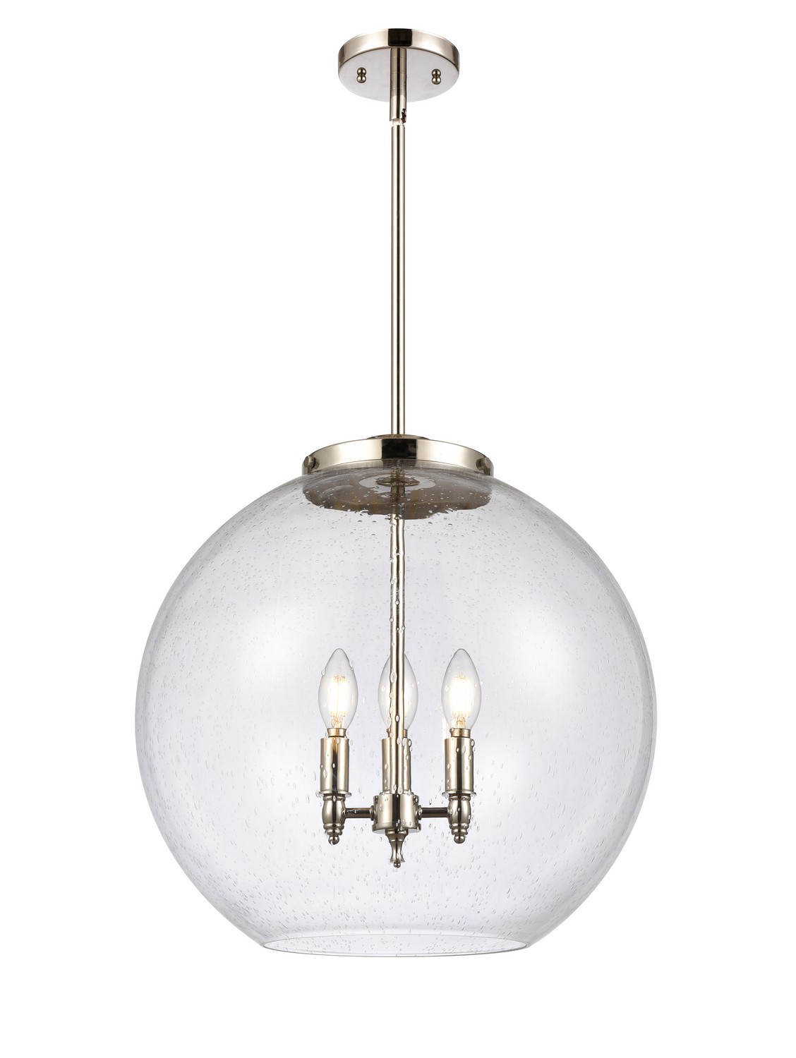 Three Light Pendant by Innovations - Essex Collection, Polished Nickel Finish - 221-3S-PN-G124-18