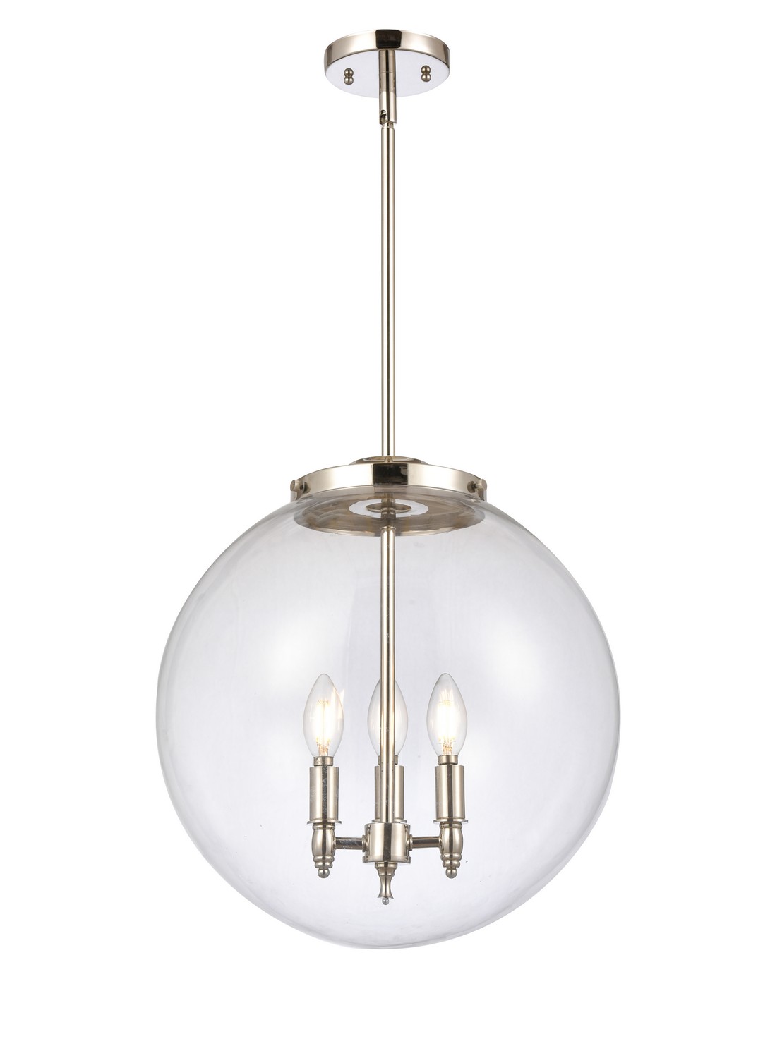 LED Pendant by Innovations - Essex Collection, Polished Nickel Finish - 221-3S-PN-G202-16-LED