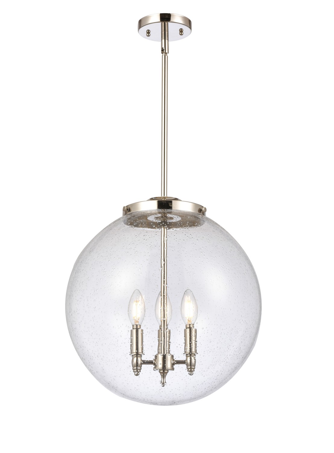Three Light Pendant by Innovations - Essex Collection, Polished Nickel Finish - 221-3S-PN-G204-16
