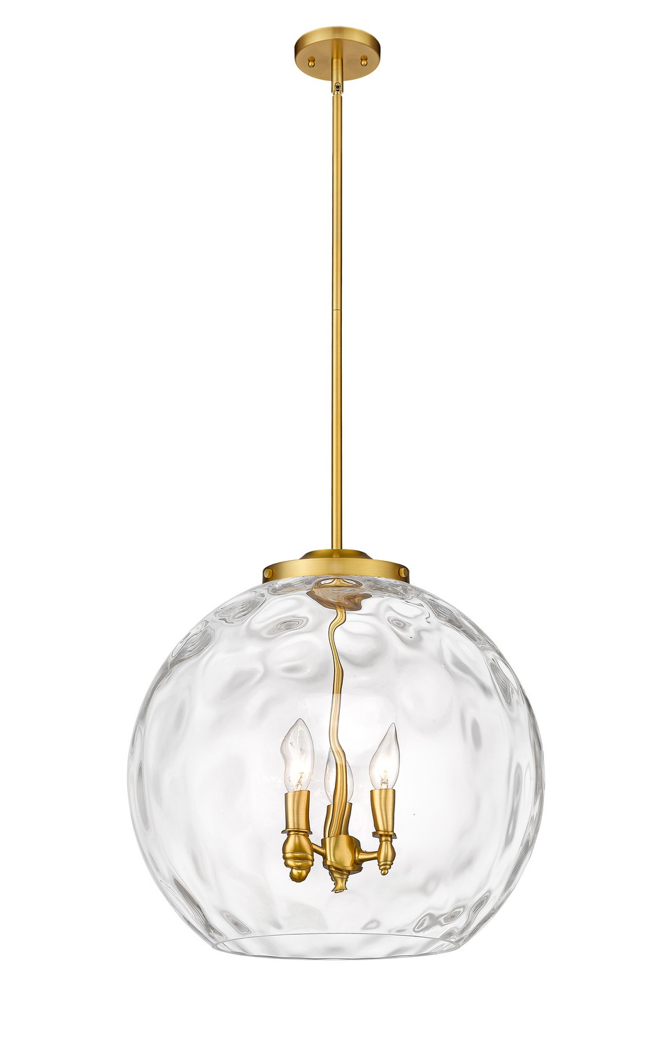 Three Light Pendant by Innovations - Essex Collection, Satin Gold Finish - 221-3S-SG-G1215-18