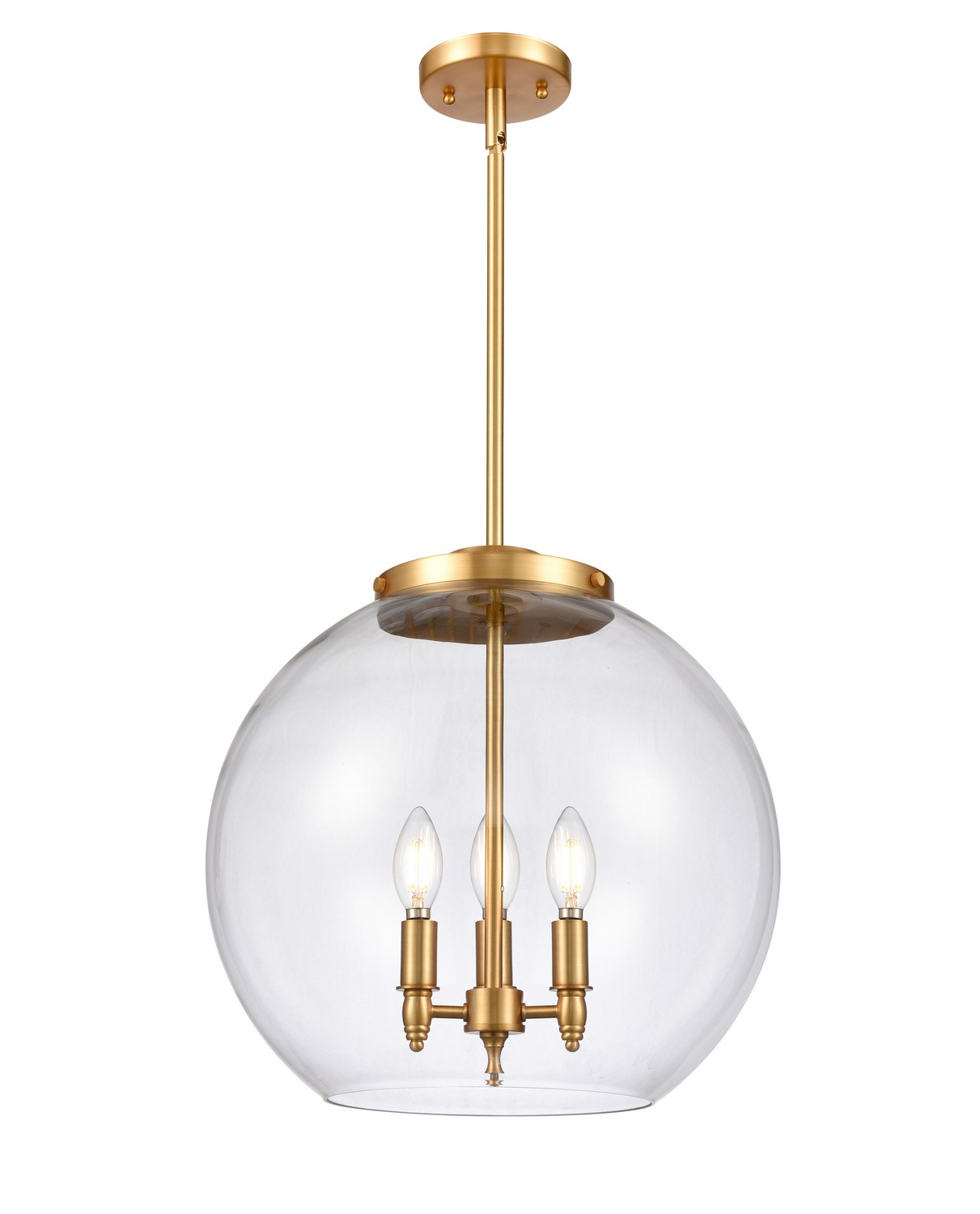 LED Pendant by Innovations - Essex Collection, Satin Gold Finish - 221-3S-SG-G122-16-LED