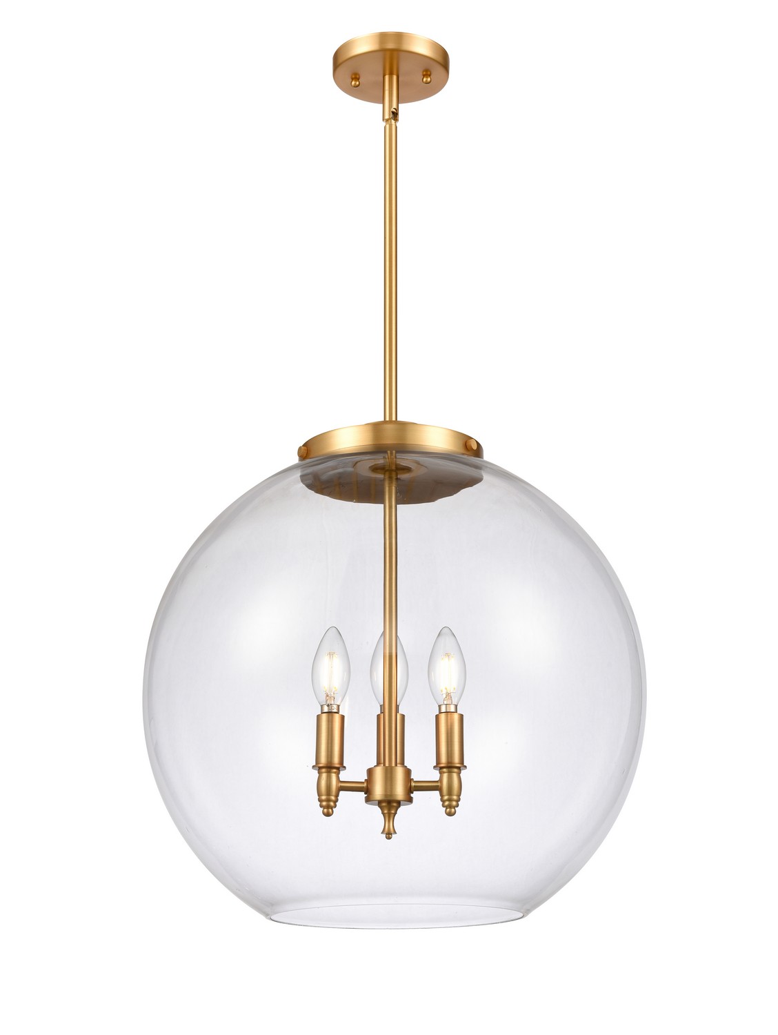 LED Pendant by Innovations - Essex Collection, Satin Gold Finish - 221-3S-SG-G122-18-LED
