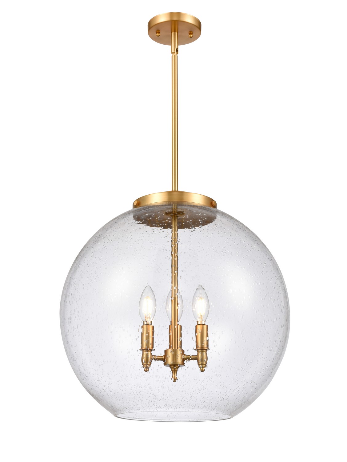 LED Pendant by Innovations - Essex Collection, Satin Gold Finish - 221-3S-SG-G124-18-LED