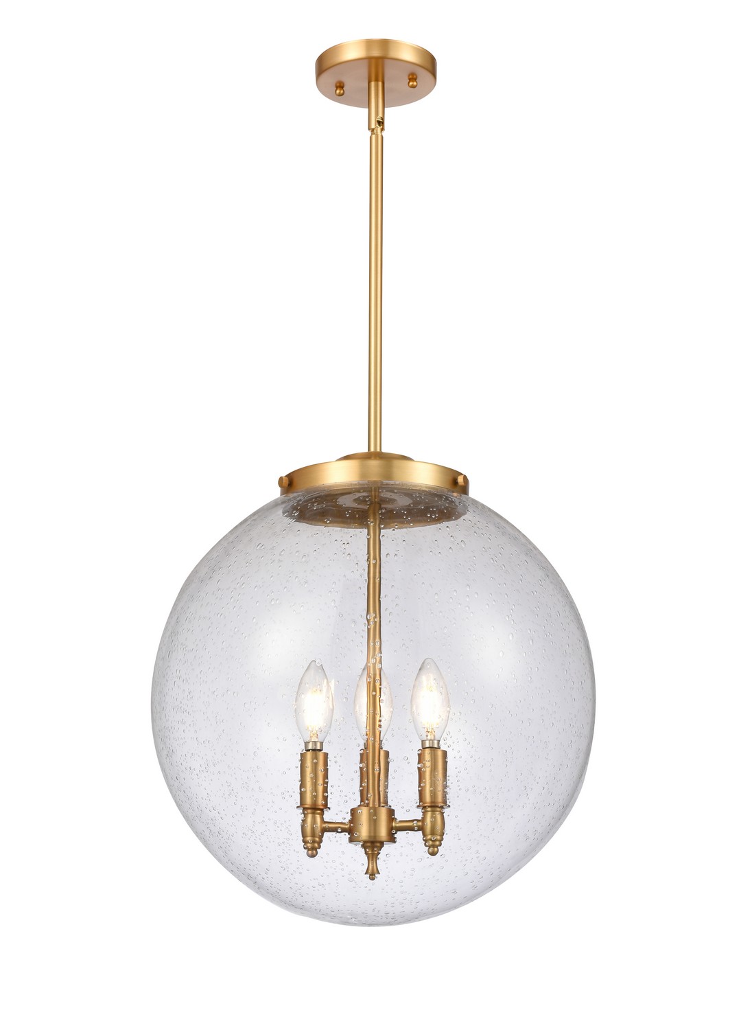 Three Light Pendant by Innovations - Essex Collection, Satin Gold Finish - 221-3S-SG-G204-16