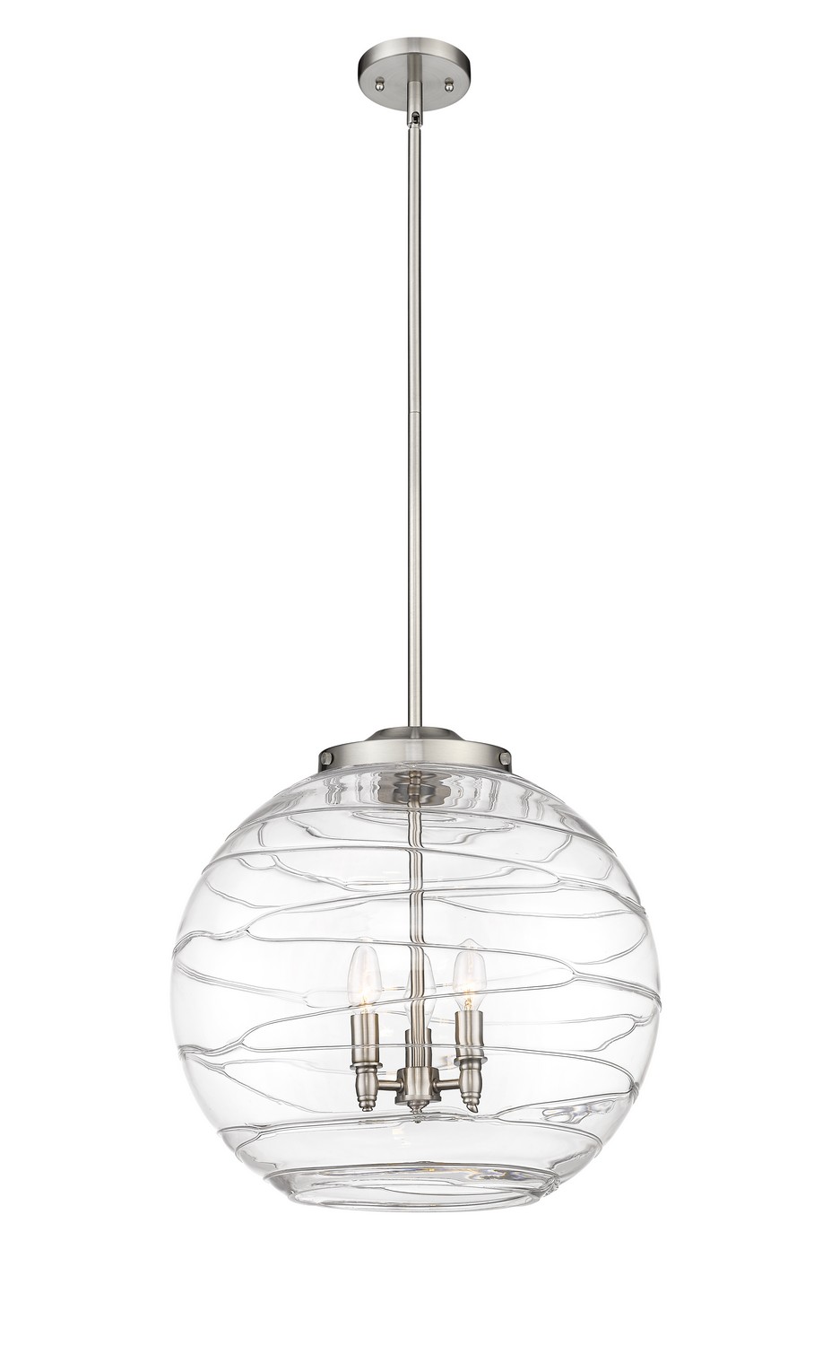 LED Pendant by Innovations - Essex Collection, Brushed Satin Nickel Finish - 221-3S-SN-G1213-18-LED