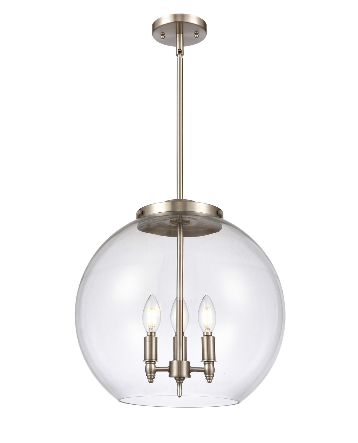 LED Pendant by Innovations - Essex Collection, Brushed Satin Nickel Finish - 221-3S-SN-G122-16-LED