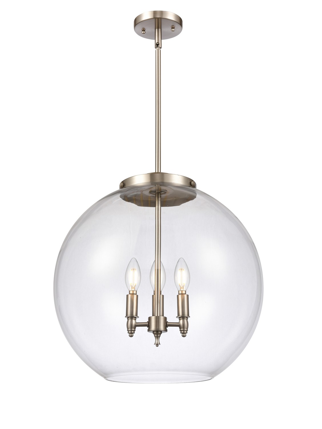 LED Pendant by Innovations - Essex Collection, Brushed Satin Nickel Finish - 221-3S-SN-G122-18-LED