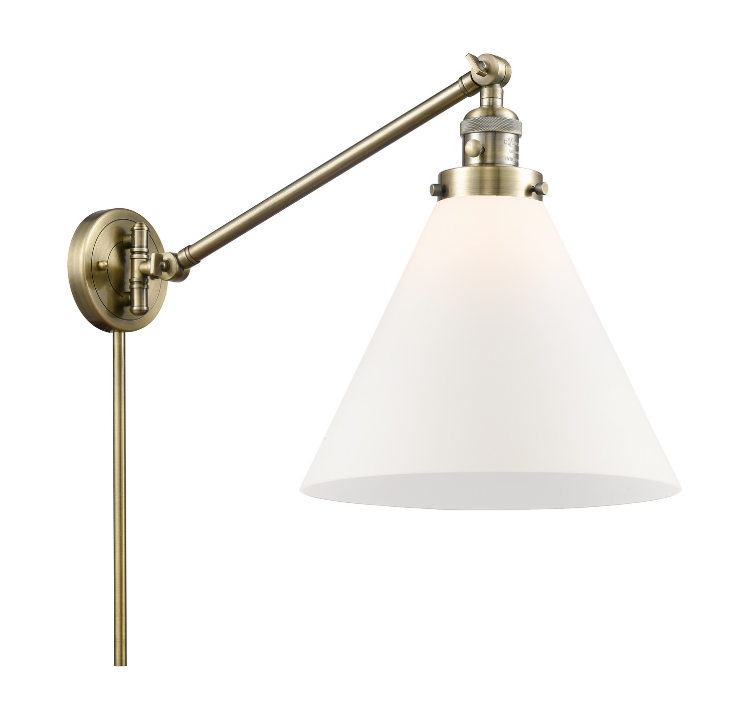 LED Swing Arm by Innovations - Franklin Restoration Collection, Antique Brass Finish - 237-AB-G41-L-LED