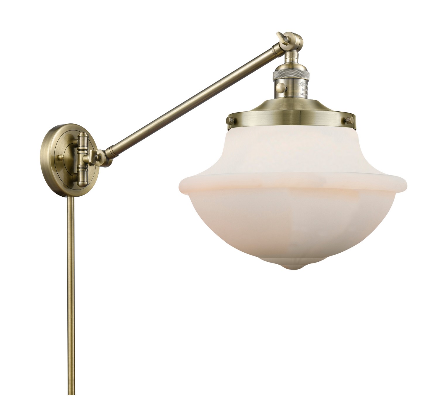 LED Swing Arm by Innovations - Franklin Restoration Collection, Antique Brass Finish - 237-AB-G541-LED