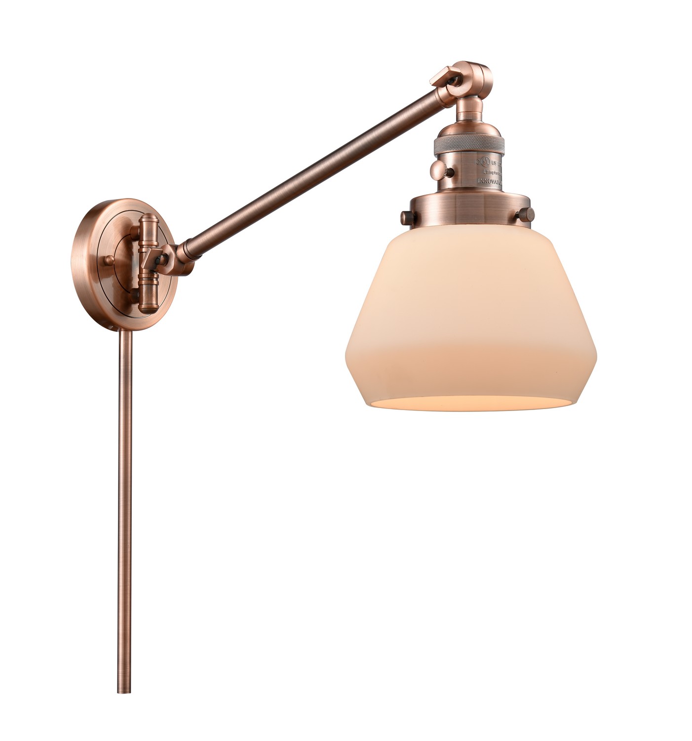 LED Swing Arm by Innovations - Franklin Restoration Collection, Antique Copper Finish - 237-AC-G171-LED