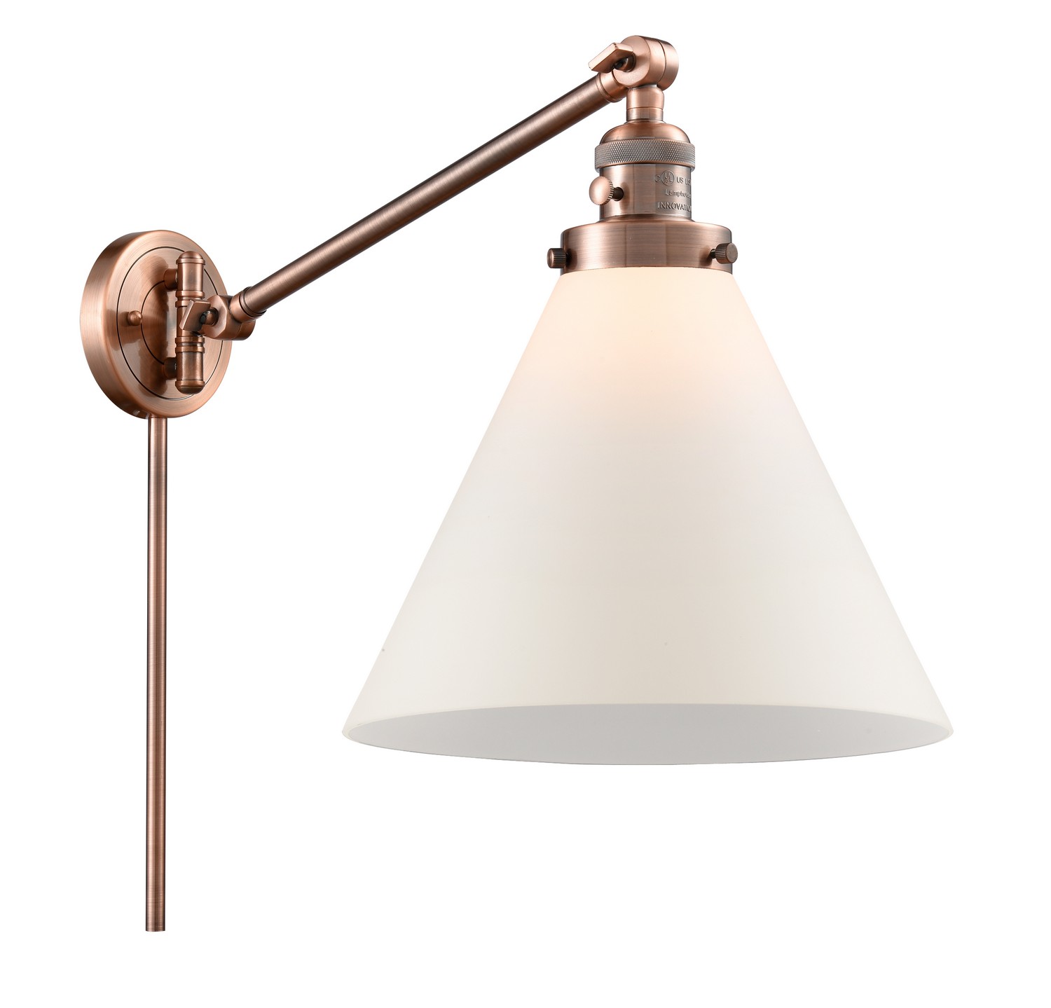 LED Swing Arm by Innovations - Franklin Restoration Collection, Antique Copper Finish - 237-AC-G41-L-LED