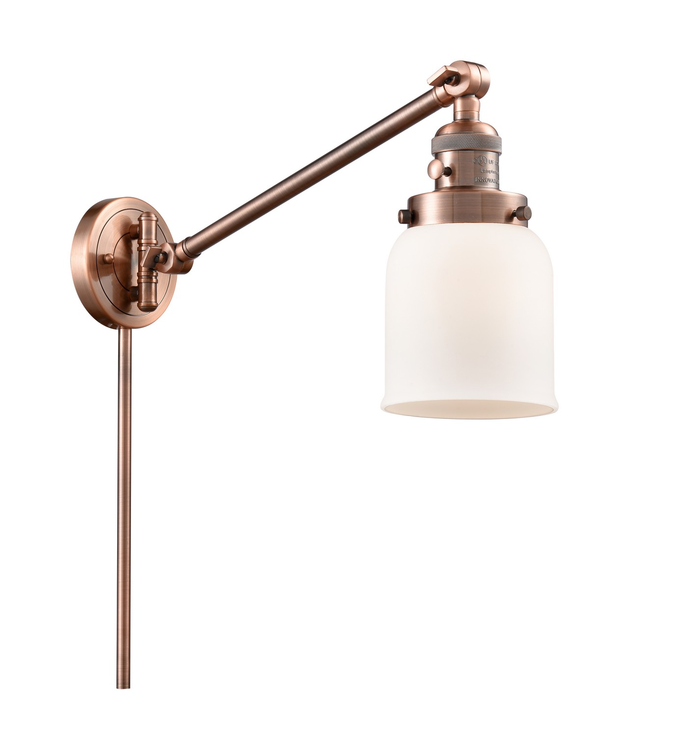 LED Swing Arm by Innovations - Franklin Restoration Collection, Antique Copper Finish - 237-AC-G51-LED