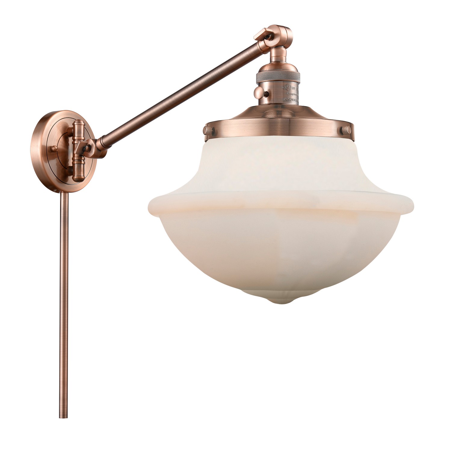LED Swing Arm by Innovations - Franklin Restoration Collection, Antique Copper Finish - 237-AC-G541-LED
