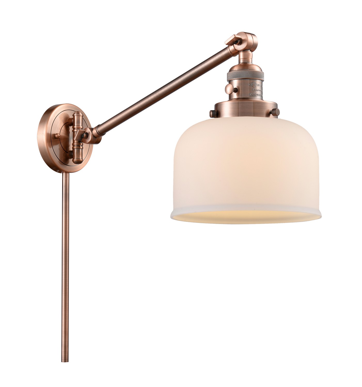 LED Swing Arm by Innovations - Franklin Restoration Collection, Antique Copper Finish - 237-AC-G71-LED