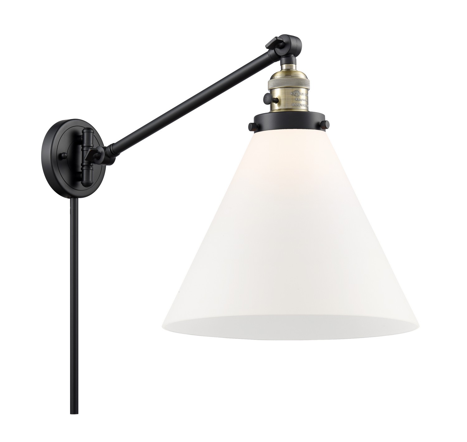 LED Swing Arm by Innovations - Franklin Restoration Collection, Black Antique Brass Finish - 237-BAB-G41-L-LED