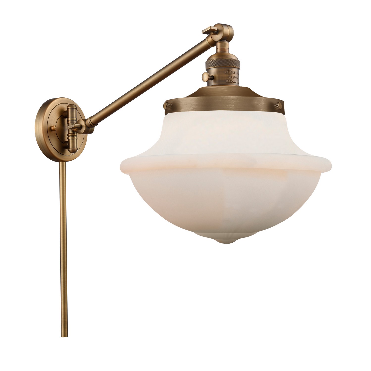 LED Swing Arm by Innovations - Franklin Restoration Collection, Brushed Brass Finish - 237-BB-G541-LED