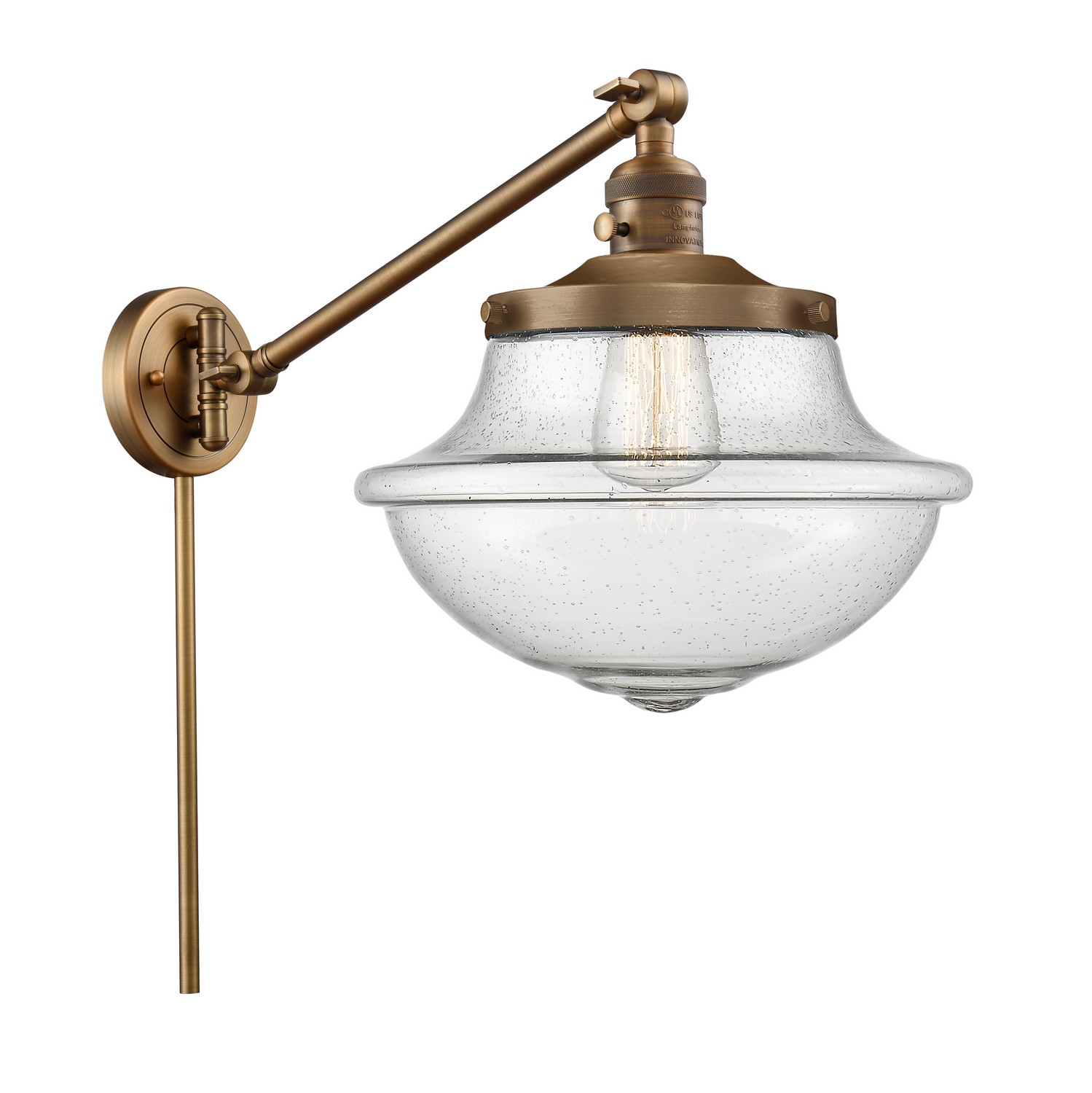 LED Swing Arm by Innovations - Franklin Restoration Collection, Brushed Brass Finish - 237-BB-G544-LED