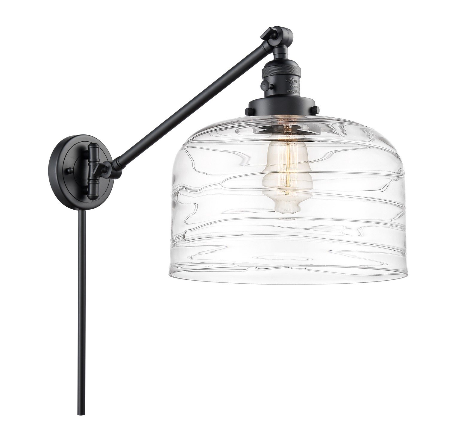 LED Swing Arm by Innovations - Franklin Restoration Collection, Matte Black Finish - 237-BK-G713-L-LED