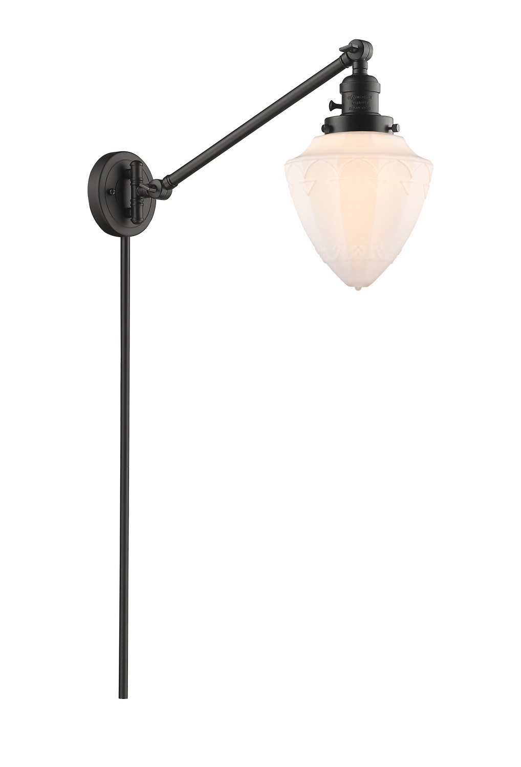 One Light Swing Arm by Innovations - Franklin Restoration Collection, Oil Rubbed Bronze Finish - 237-OB-G661-7