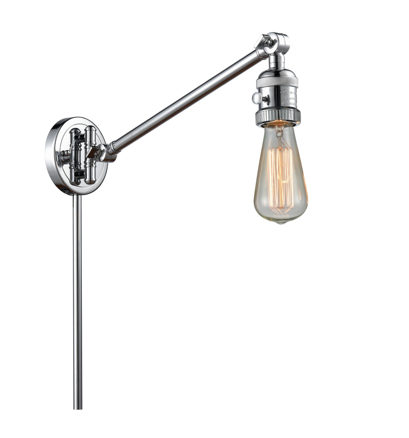 One Light Swing Arm by Innovations - Franklin Restoration Collection, Polished Chrome Finish - 237-PC
