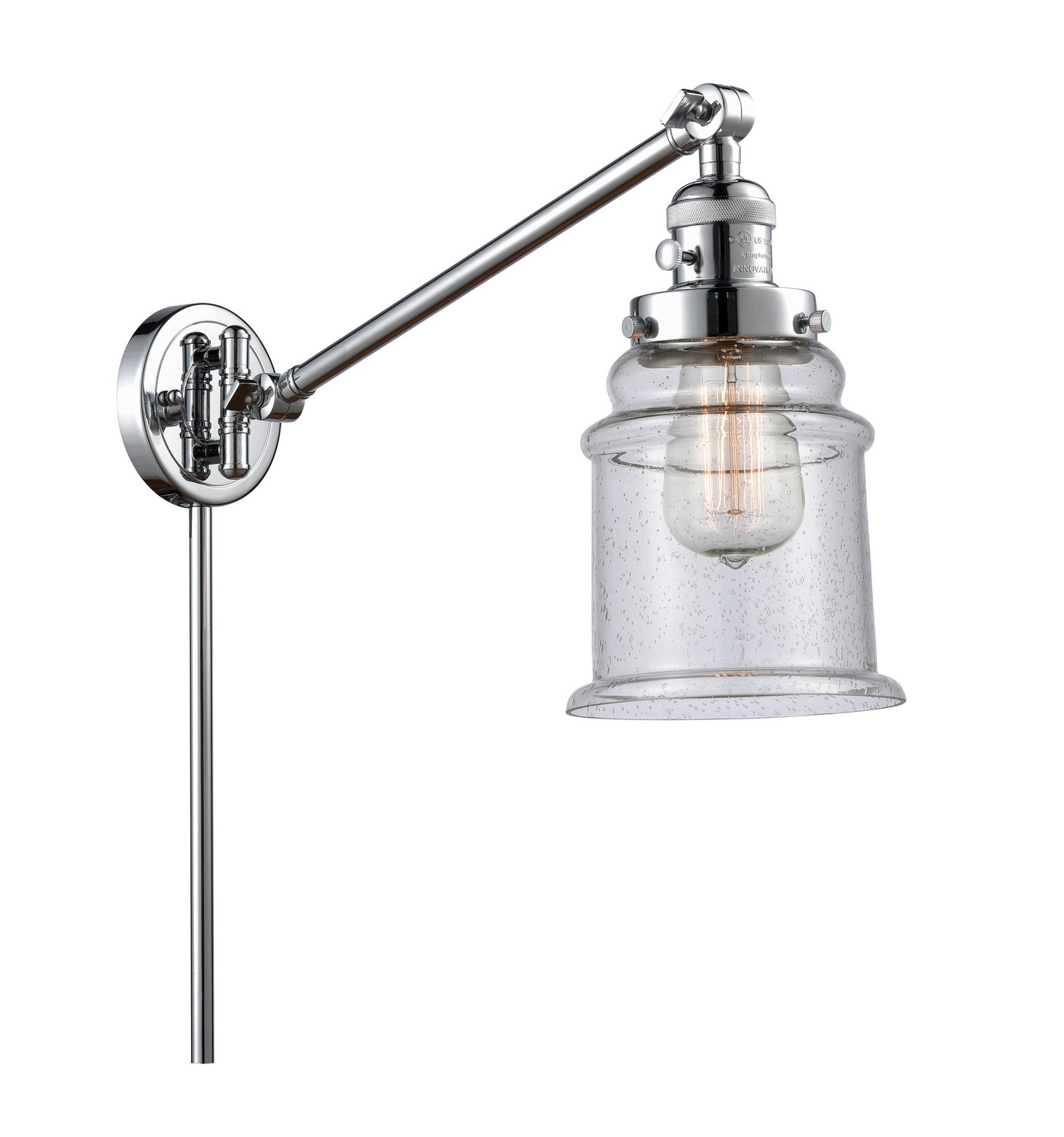 LED Swing Arm by Innovations - Franklin Restoration Collection, Polished Chrome Finish - 237-PC-G184-LED