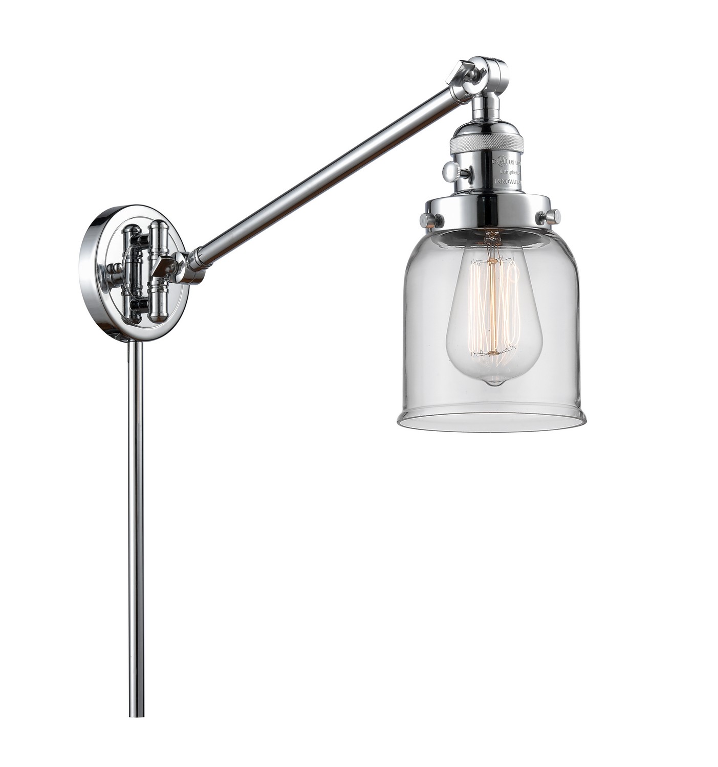 LED Swing Arm by Innovations - Franklin Restoration Collection, Polished Chrome Finish - 237-PC-G52-LED