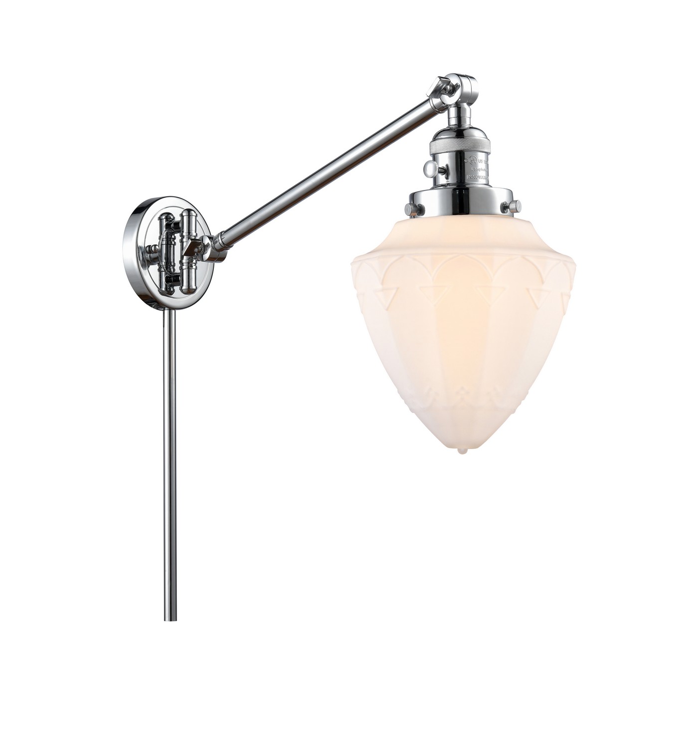 LED Swing Arm by Innovations - Franklin Restoration Collection, Polished Chrome Finish - 237-PC-G661-7-LED