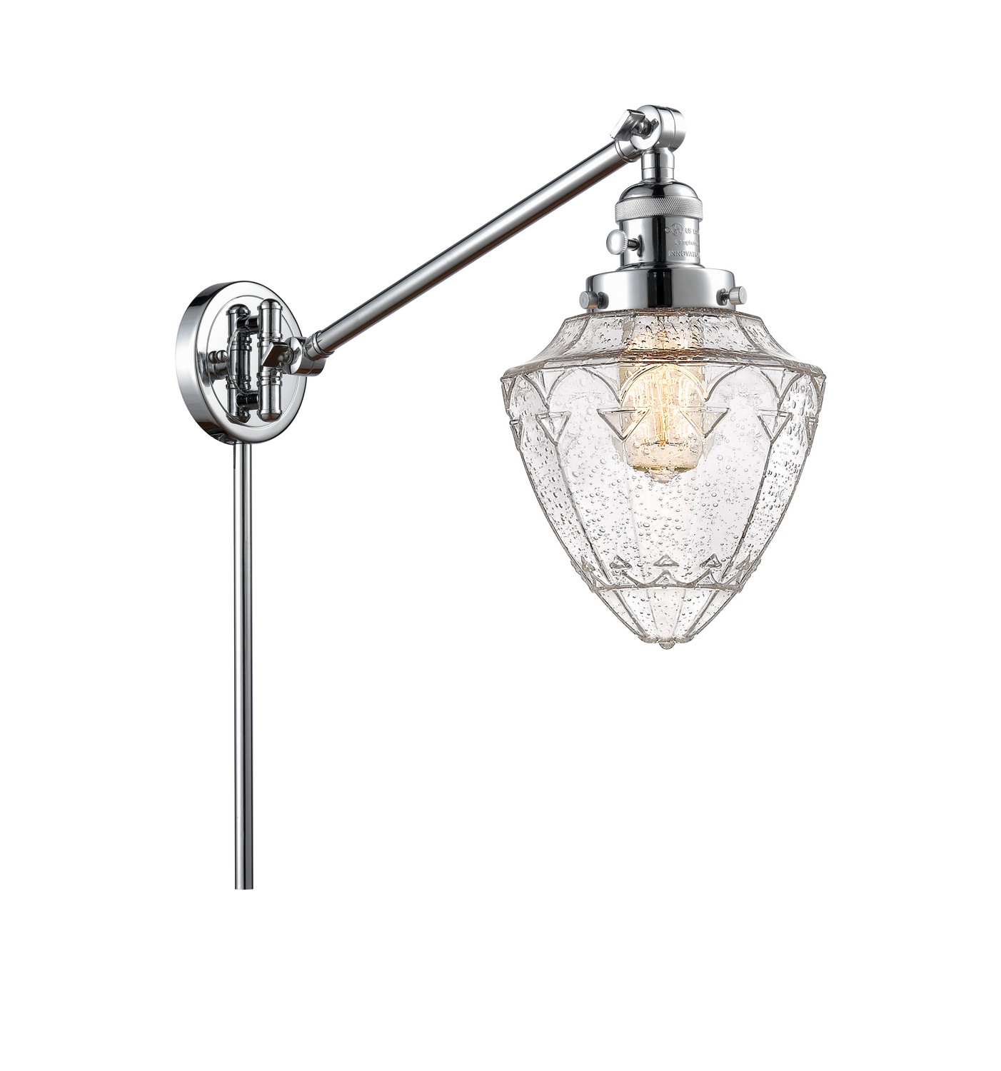 LED Swing Arm by Innovations - Franklin Restoration Collection, Polished Chrome Finish - 237-PC-G664-7-LED