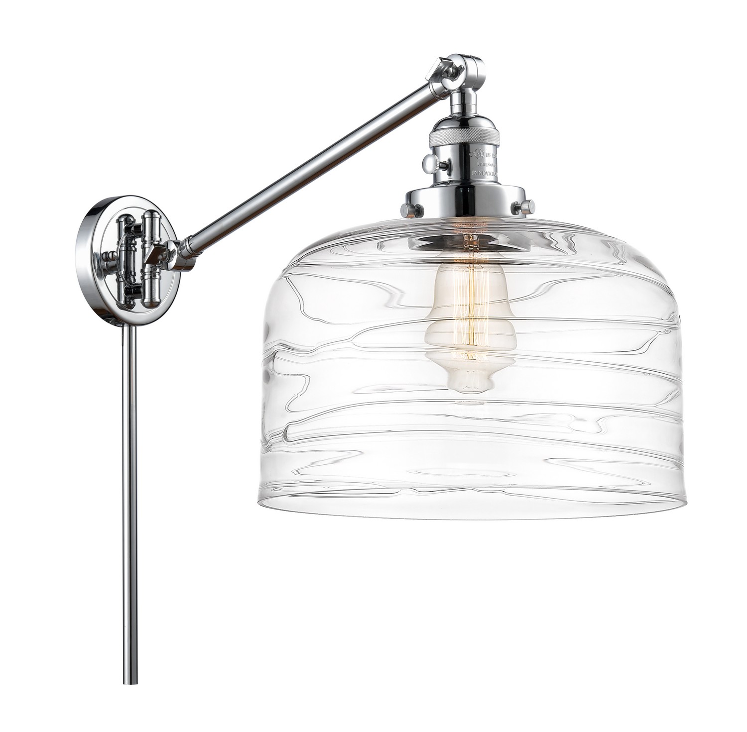 One Light Swing Arm by Innovations - Franklin Restoration Collection, Polished Chrome Finish - 237-PC-G713-L