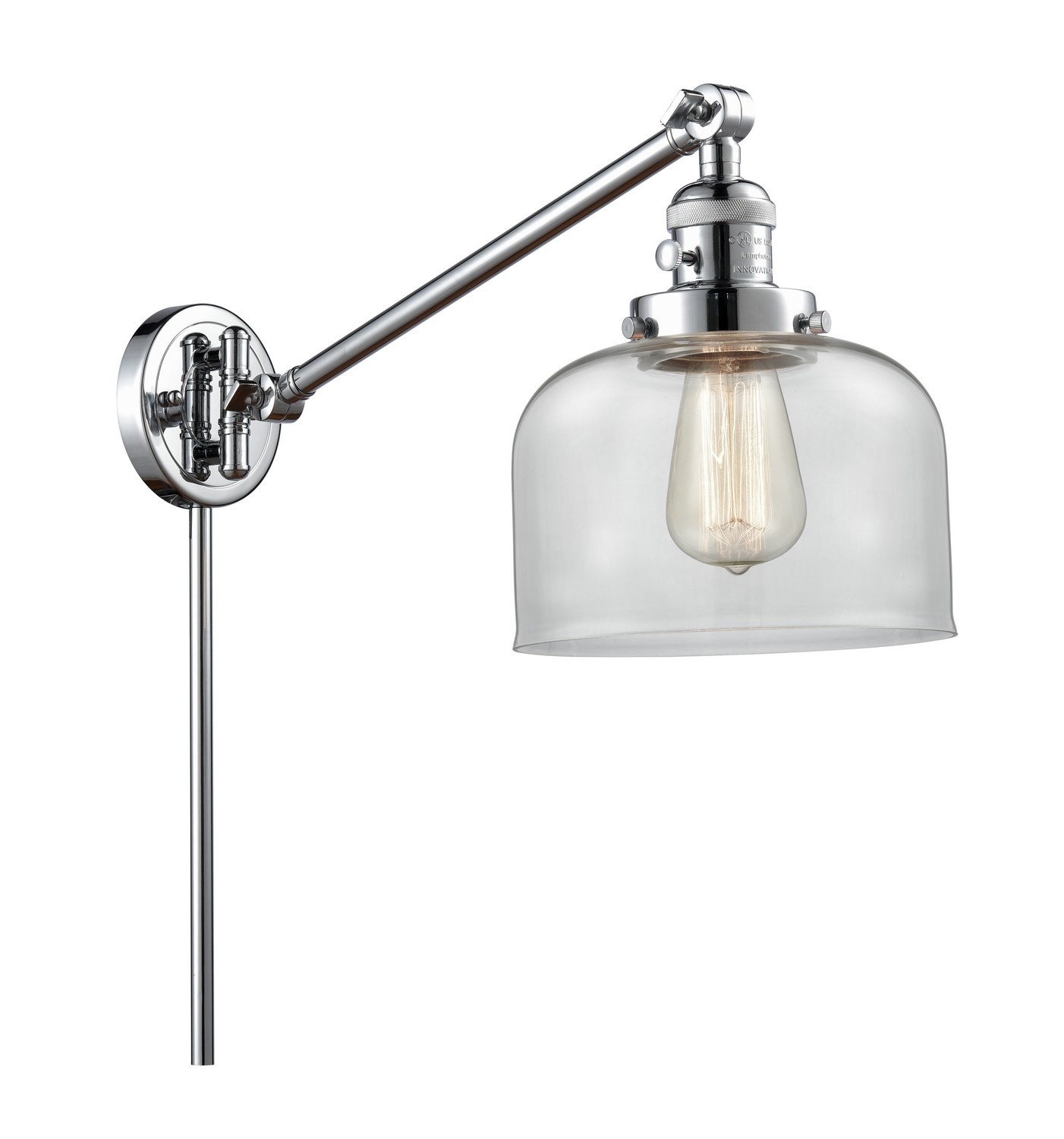 LED Swing Arm by Innovations - Franklin Restoration Collection, Polished Chrome Finish - 237-PC-G72-LED